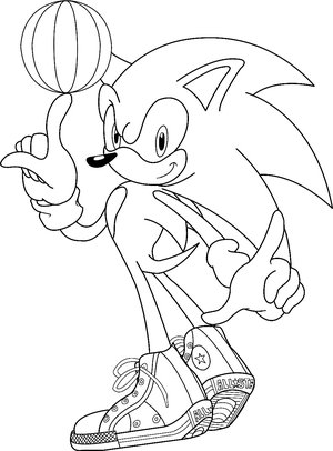 Sonic Coloring Pages on Sonic Basketball Coloring Page By Junaia Jpg